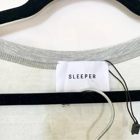 New The Sleeper The Weekender Chic Set Feather Pajamas Top Bottoms 2 Piece Gray - Picture 15 of 16